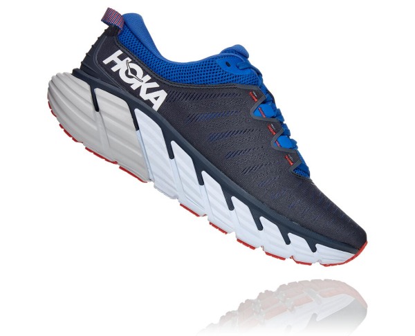 Hoka One One Gaviota 3 Mens UK - Black Road Running Shoes - UIPEJ6851